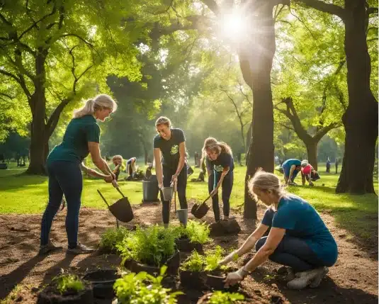 Volunteers from My Eco Best Friend participating in a community cleanup